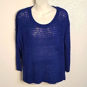 H&M Royal Blue Loose Knit Pullover Sweater,  Size Small, NWOT